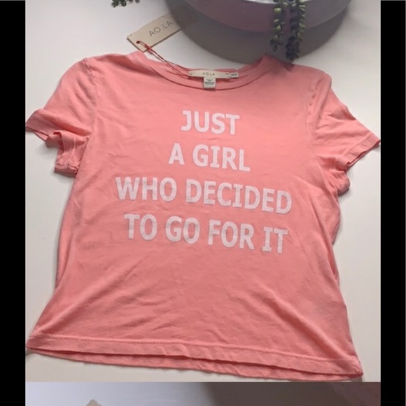 Alice & Olivia inspirational pink t-shirt —NWT